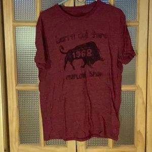 Lucky Brand Spanish Bull Maroon Large T-Shirt
